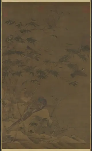 宋人翠竹翎毛　軸
