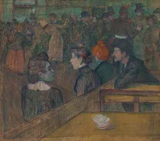 Moulin de la Galette, by Henri de Toulouse-Lautrec, oil, 1889