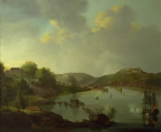 Udsigt over Frederikshald i Norge, detail