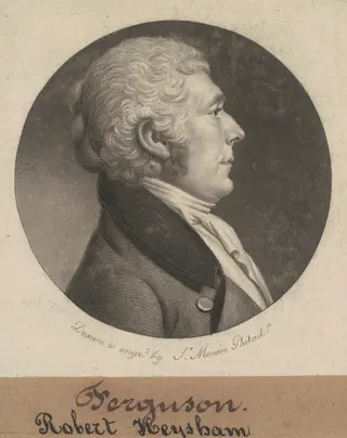 Robert Heysham, by Charles B. J. Févret de Saint-Mémin, ink, 1802