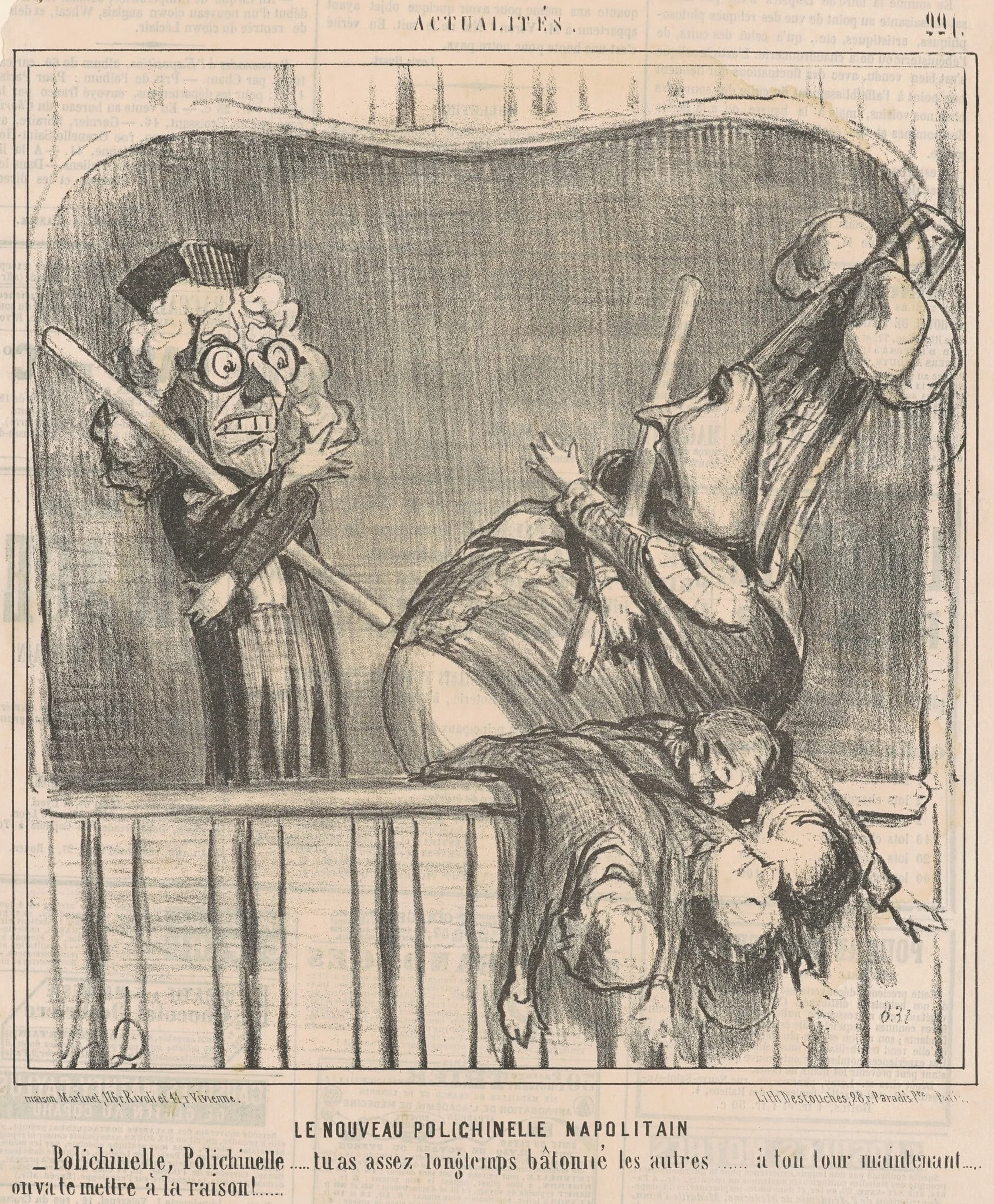 Le nouveau polichinelle napolitan, detail