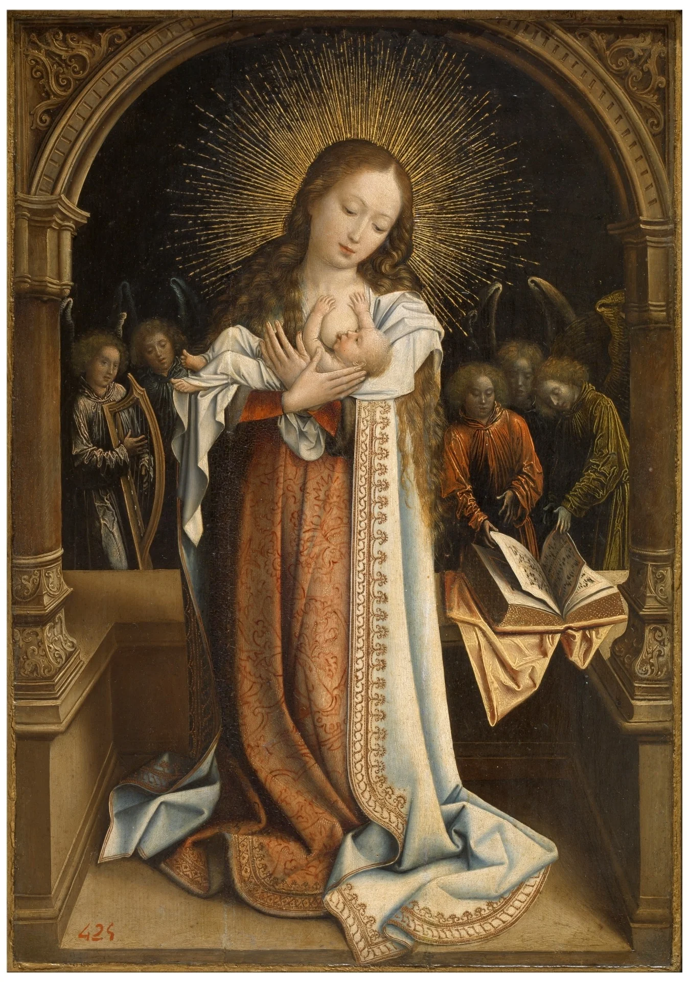 The Virgin Nursing the Child, detail