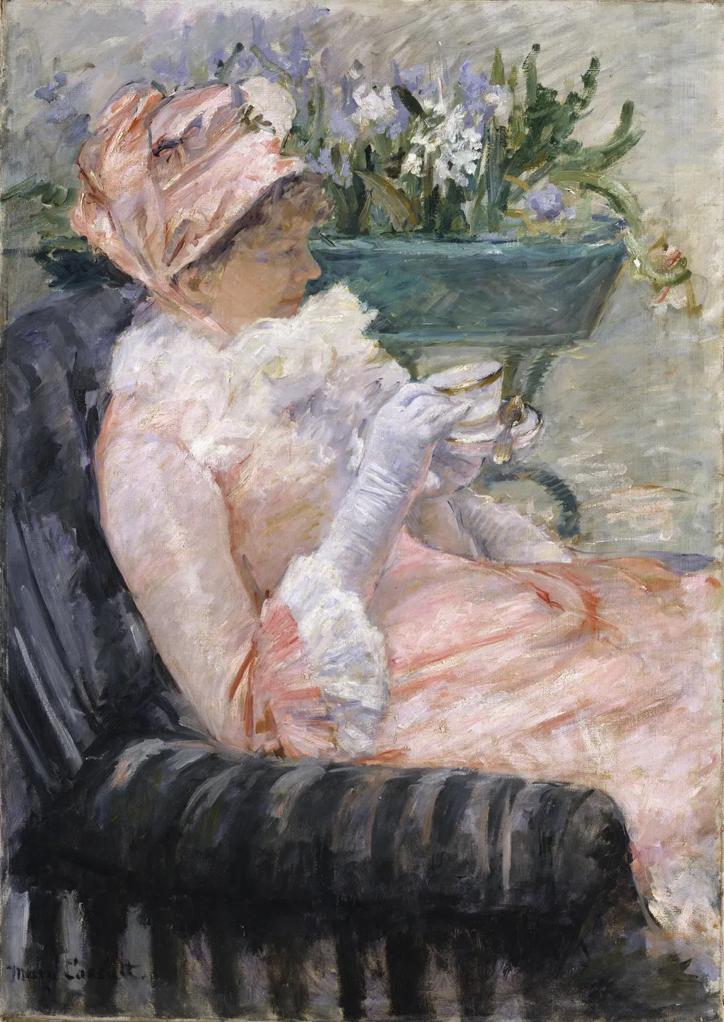 The Cup of Tea, by Mary Cassatt, oil, 1890