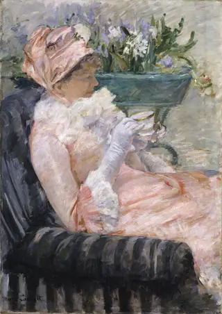 The Cup of Tea, by Mary Cassatt, oil, 1890
