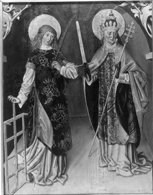 Saint Laurence and pope Sixtus II, detail