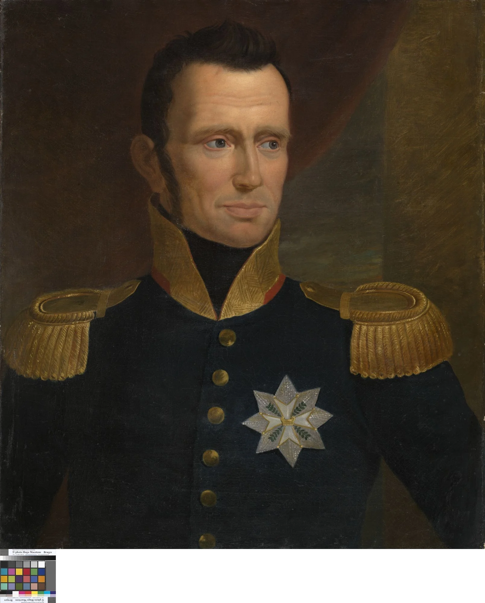Portret van koning Willem I, detail