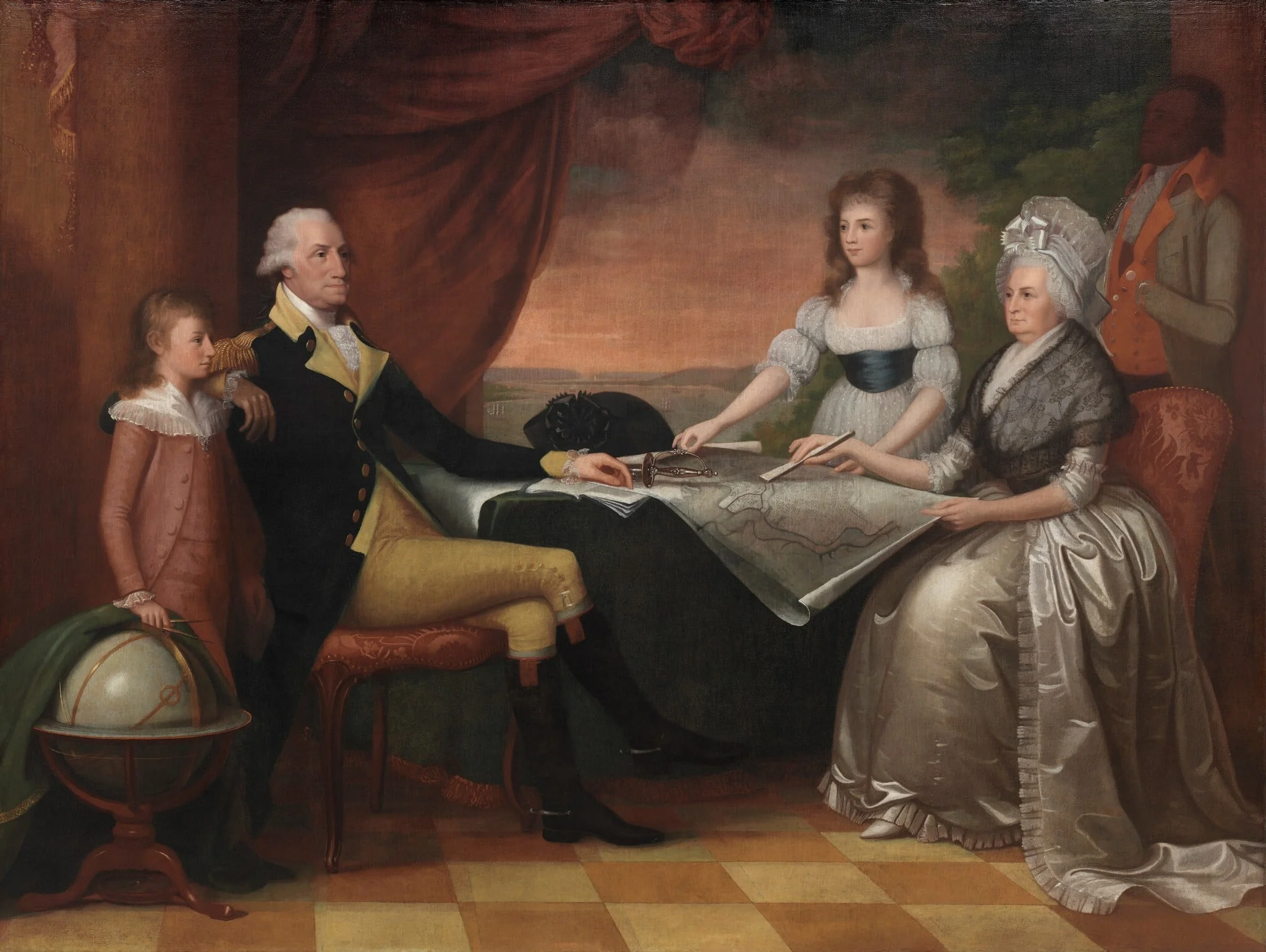 The Washington Family, detail