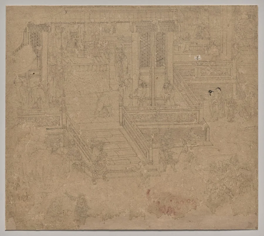 Album of Daoist and Buddhist Themes: Kings of Hells: Leaf 37, detail