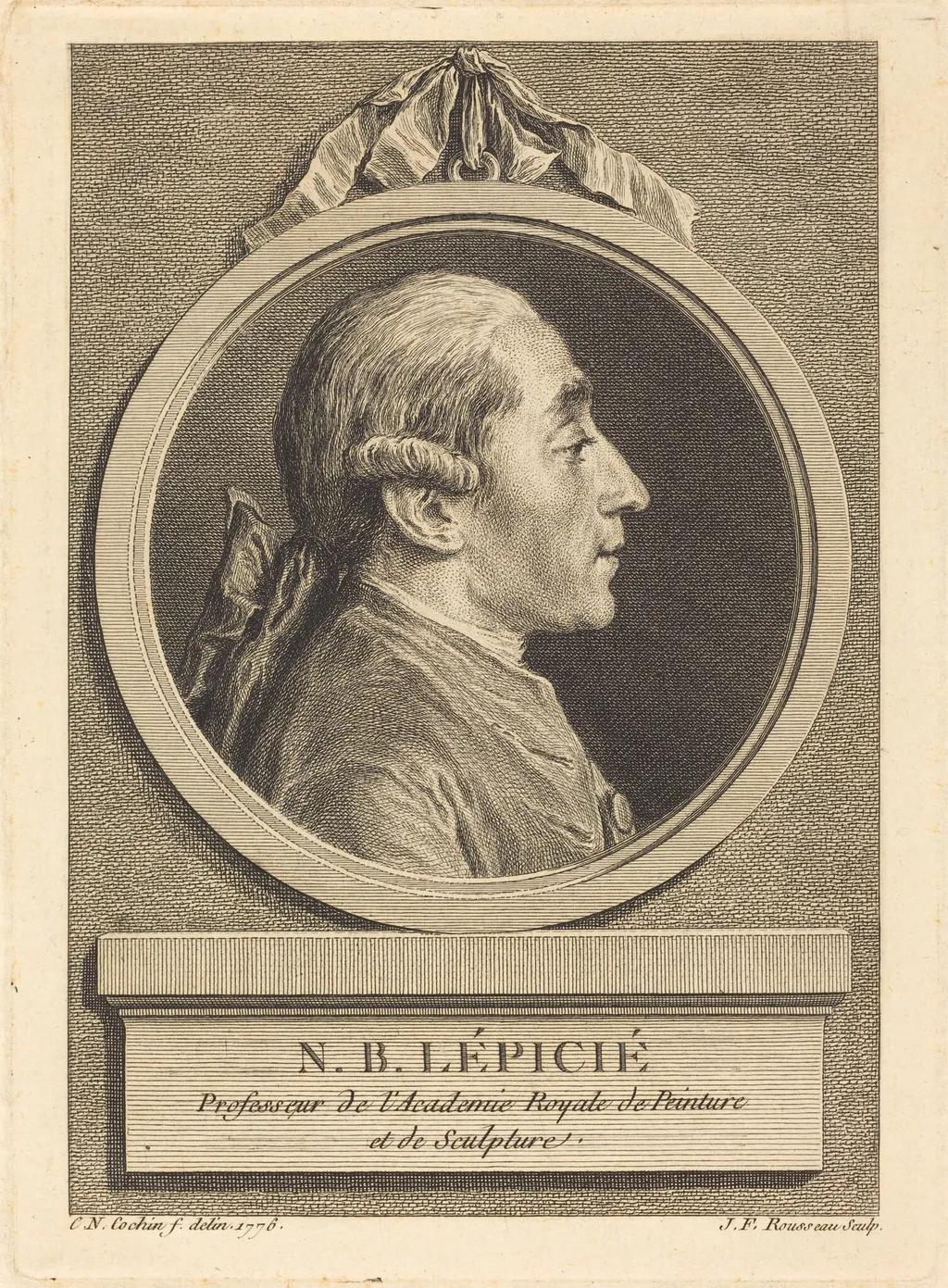 N.B. Lepicie, by Jean Francois Rousseau, ink, 1776