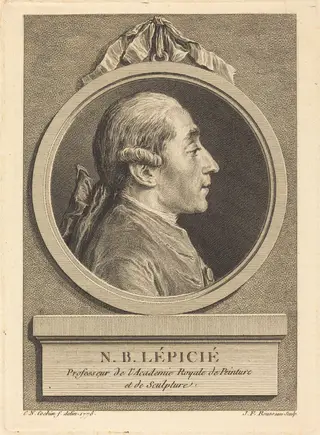 N.B. Lepicie, by Jean Francois Rousseau, ink, 1776