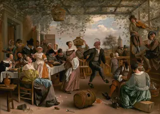 The Dancing Couple, by Jan Steen, oil, 1663