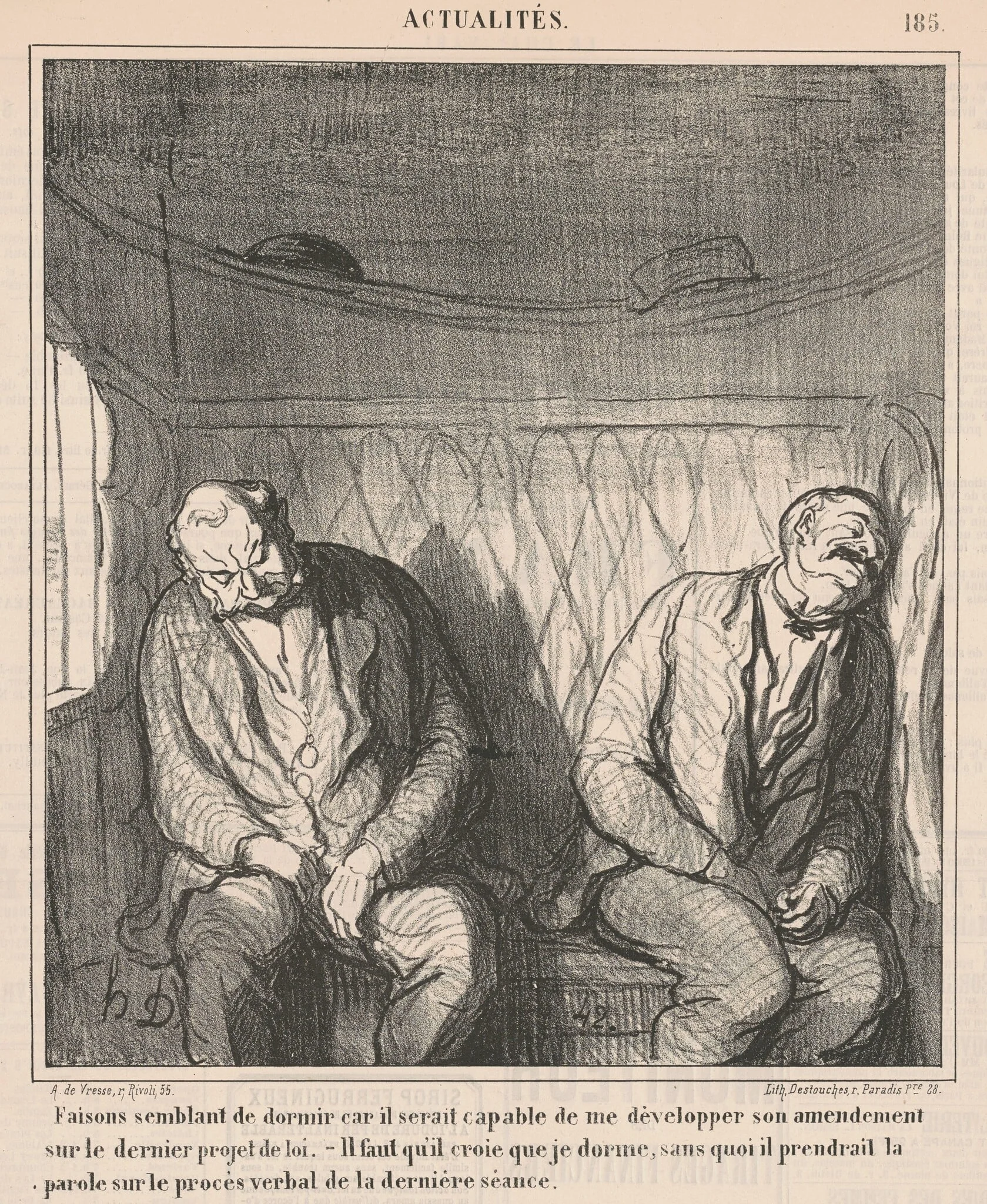 Faisons semblant de dormier ..., detail