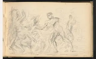 Study for "The Judgement of Paris" or "The Amorous Shepherd", by Paul Cézanne, graphite, 1884