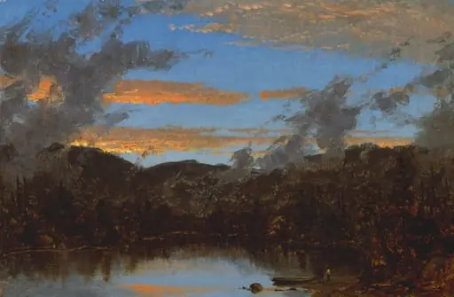 Mist Rising at Sunset in the Catskills, by Sanford Robinson Gifford, oil, 1861