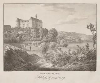 Ober-oesterreich, Schloss Greinburg, by Jakob Alt, 1839
