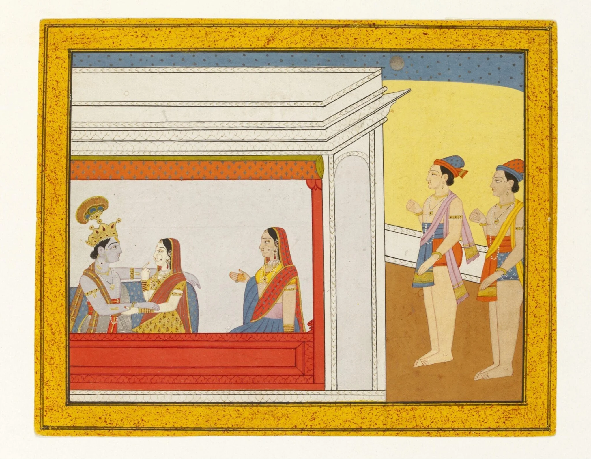 Radha and Krishna, detail