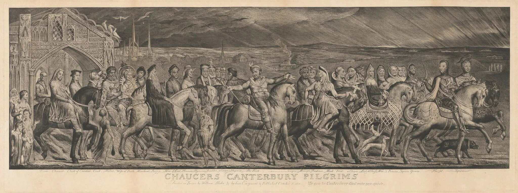 The Canterbury Pilgrims, detail