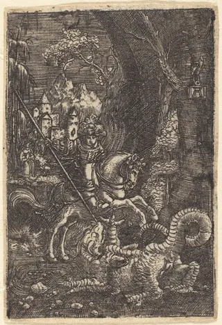 Saint George, by Albrecht Altdorfer, ink, 1516