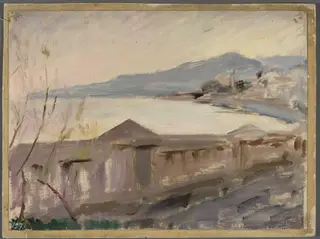 Lower terrace of the Bakhchi-Dere villa. From the journey to Crimea, by Jan Ciągliński, unspecified, 1897