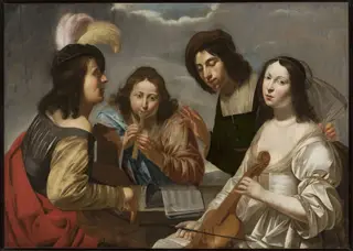 Concert, by Johannes Jansz Bronckhorst, oil, 1642