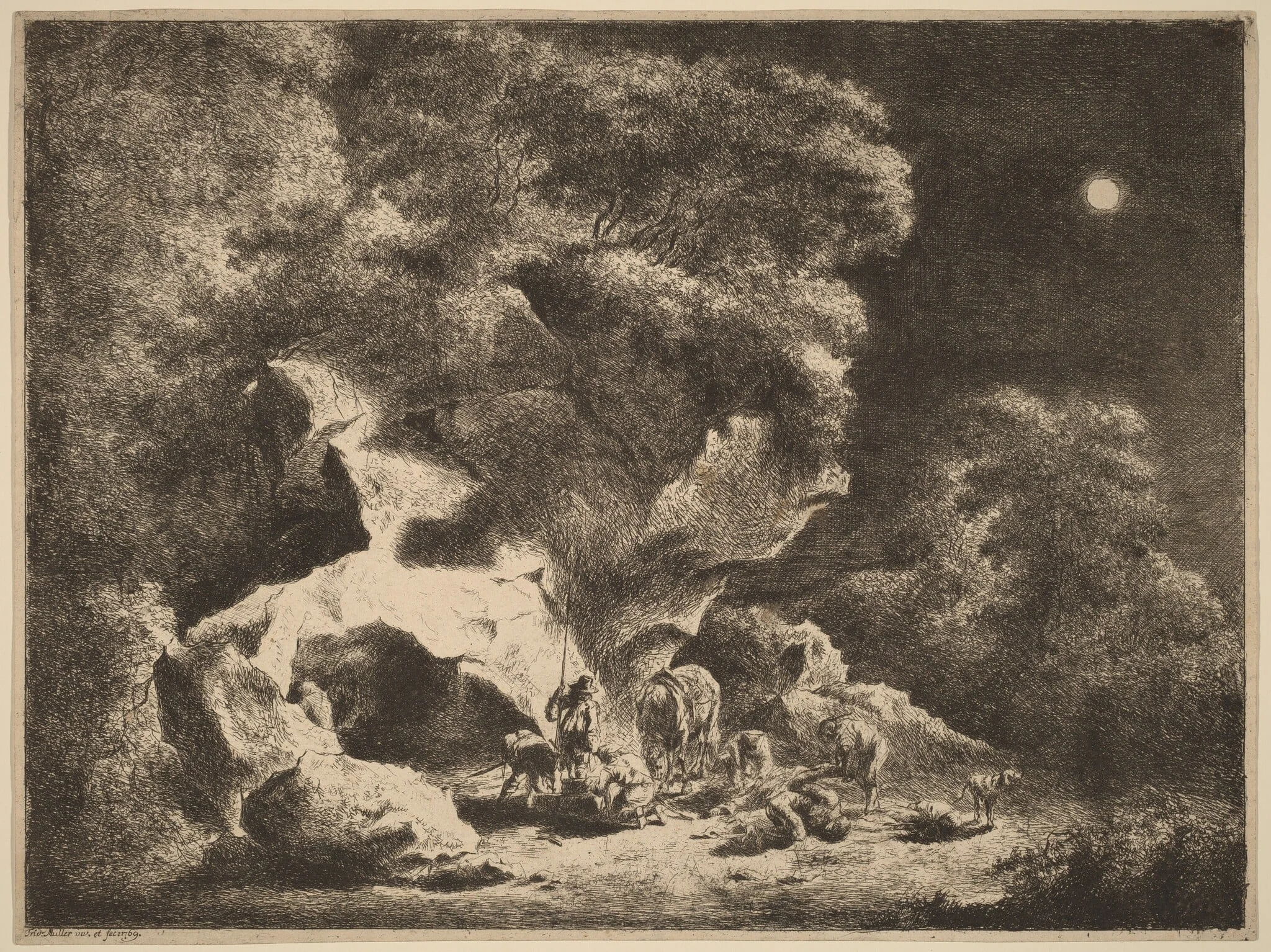 A Night Robbery, detail
