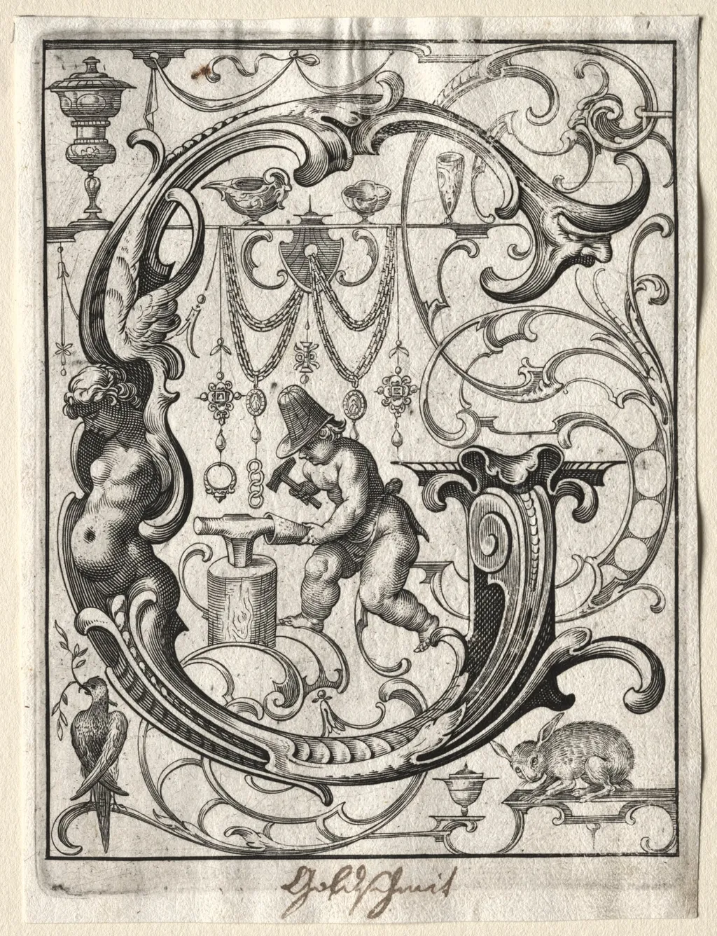 New ABC Booklet:  G, by Lucas Kilian, 1627