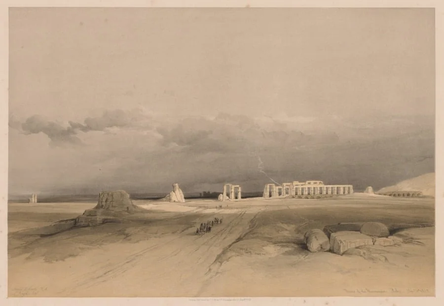 Egypt and Nubia: Volume II - No. 8, Ruins of the Memnonium, Thebes, detail