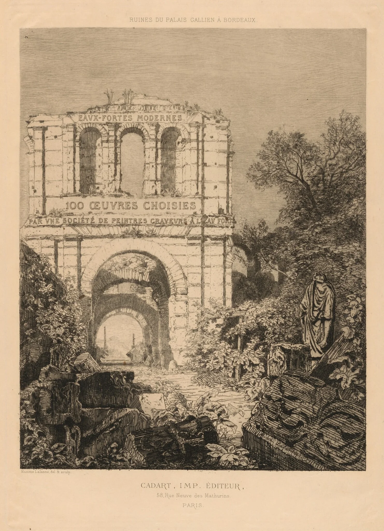 Ruines du Palais Gallien à Bordeaux, detail