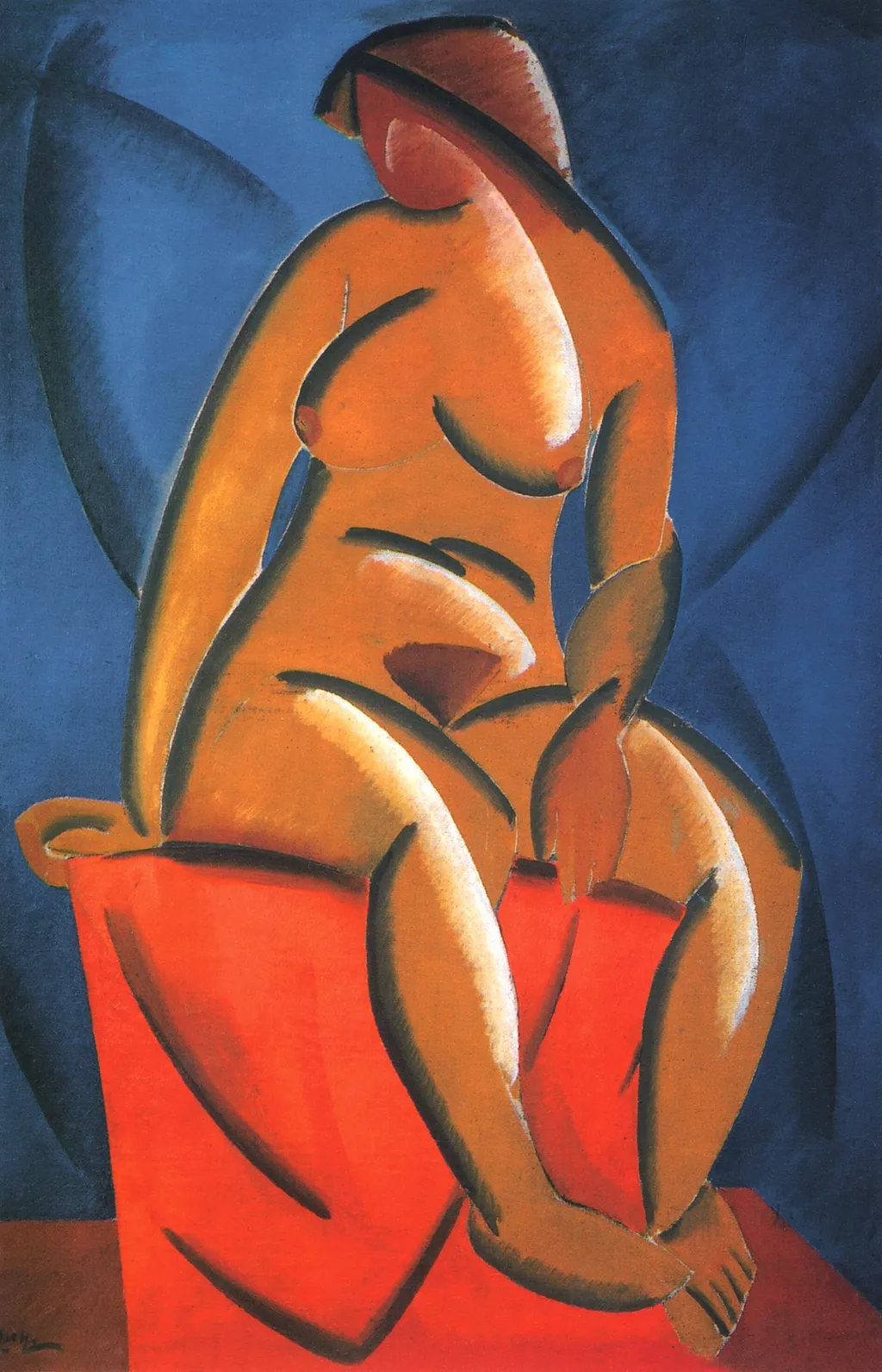 Female Model, by Vladimir Tatlin, oil, 1913