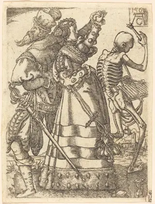 Dance of Death II, by Allaert Claesz, ink
