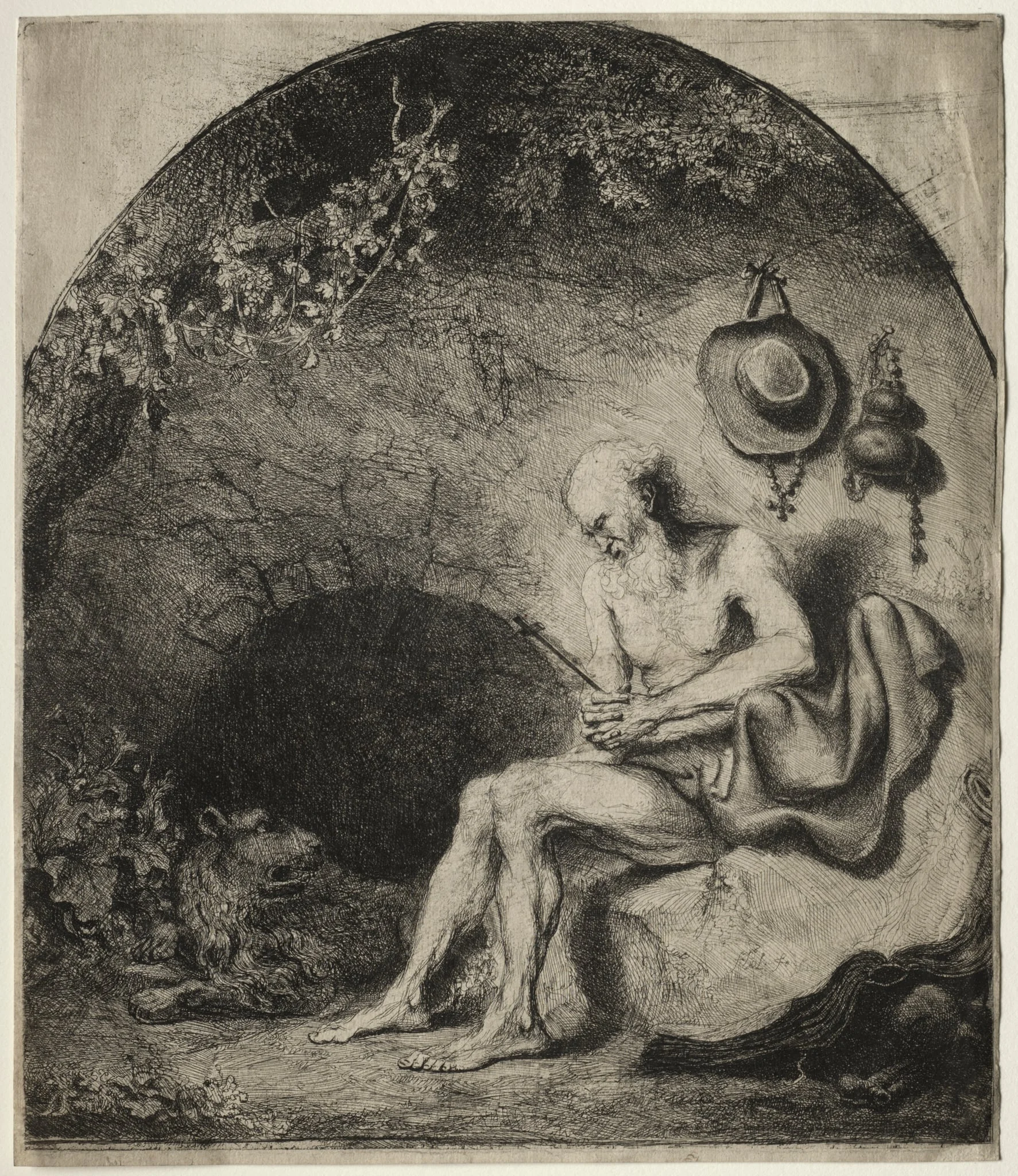 St. Jerome in Penitence, detail