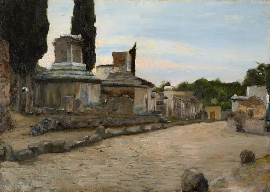 Via del Sepolcri, Pompeii, by Vasily Savinsky, oil, 1892