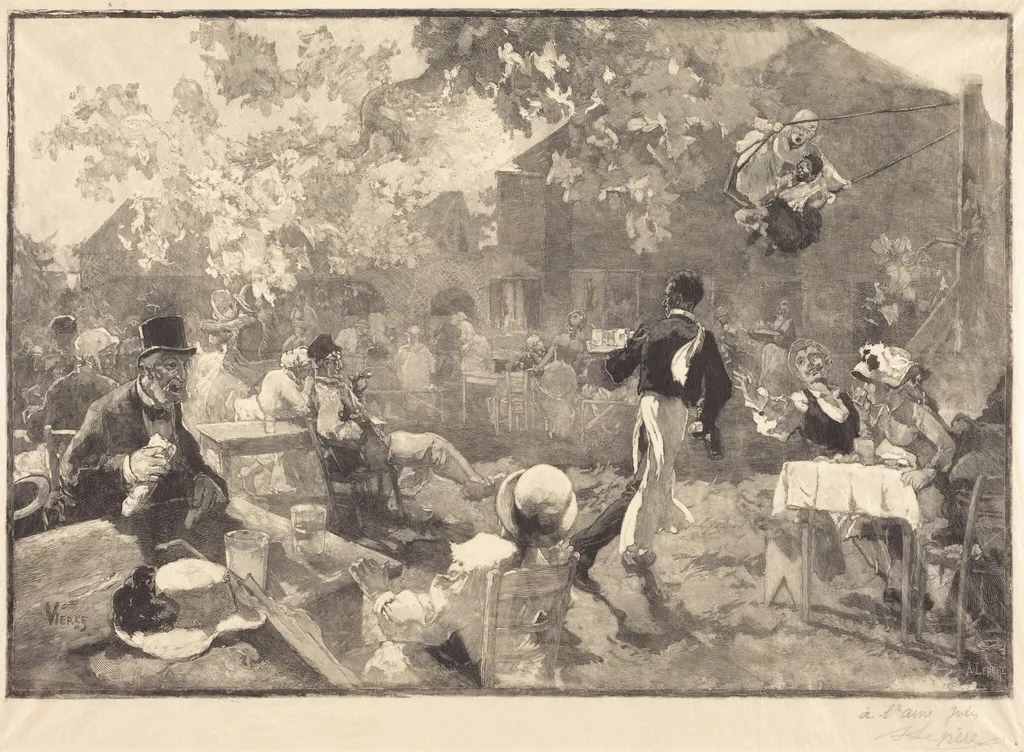 Au coq des bruyeres, by Auguste Louis Lepère, ink, 1888