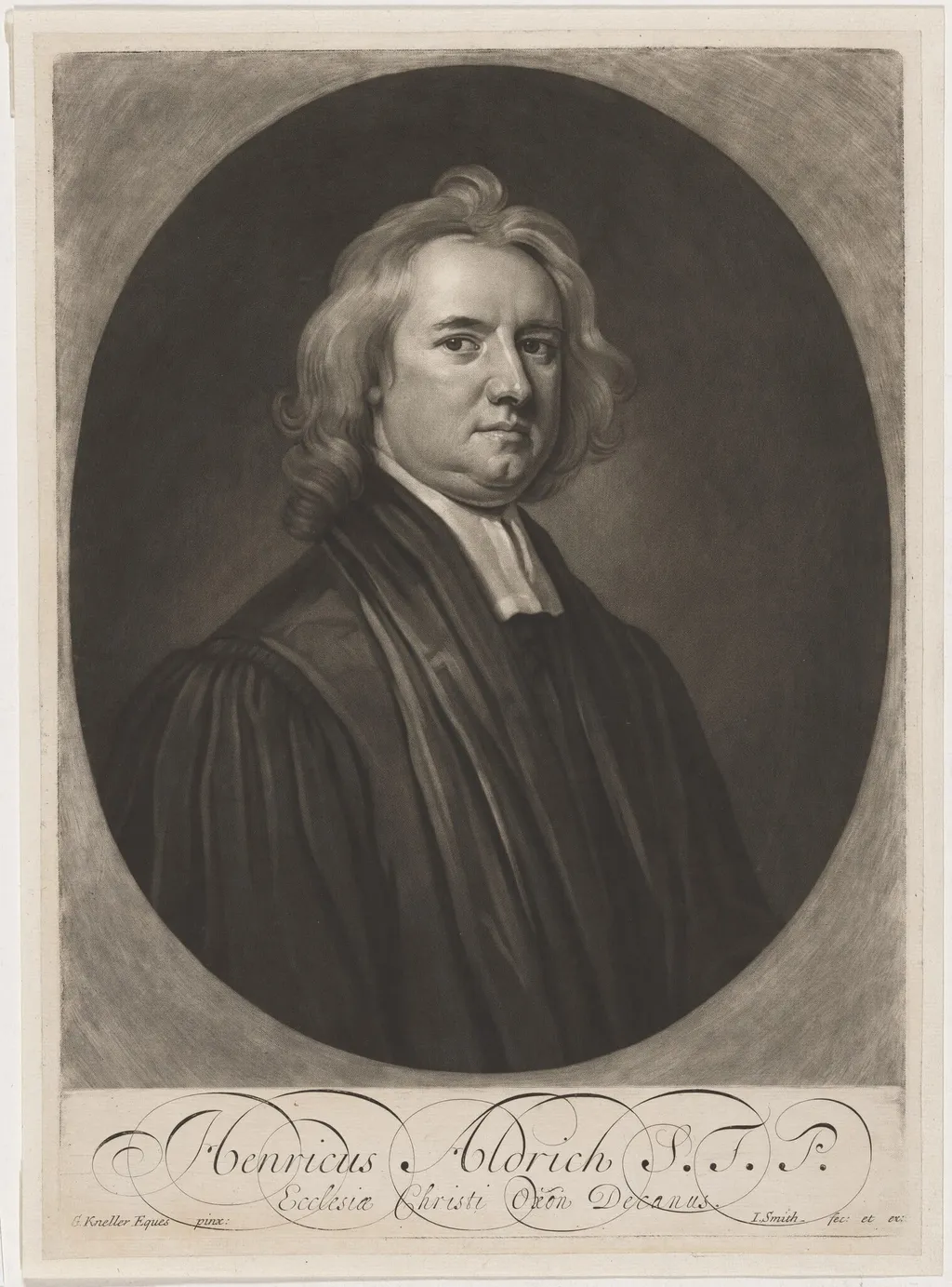 Henry Aldrich, Dean of Christ Church, by John Smith, ink, 1697