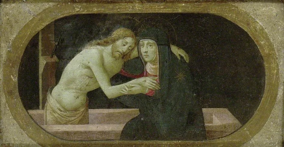 Christ in the Tomb supported by the Virgin, detail