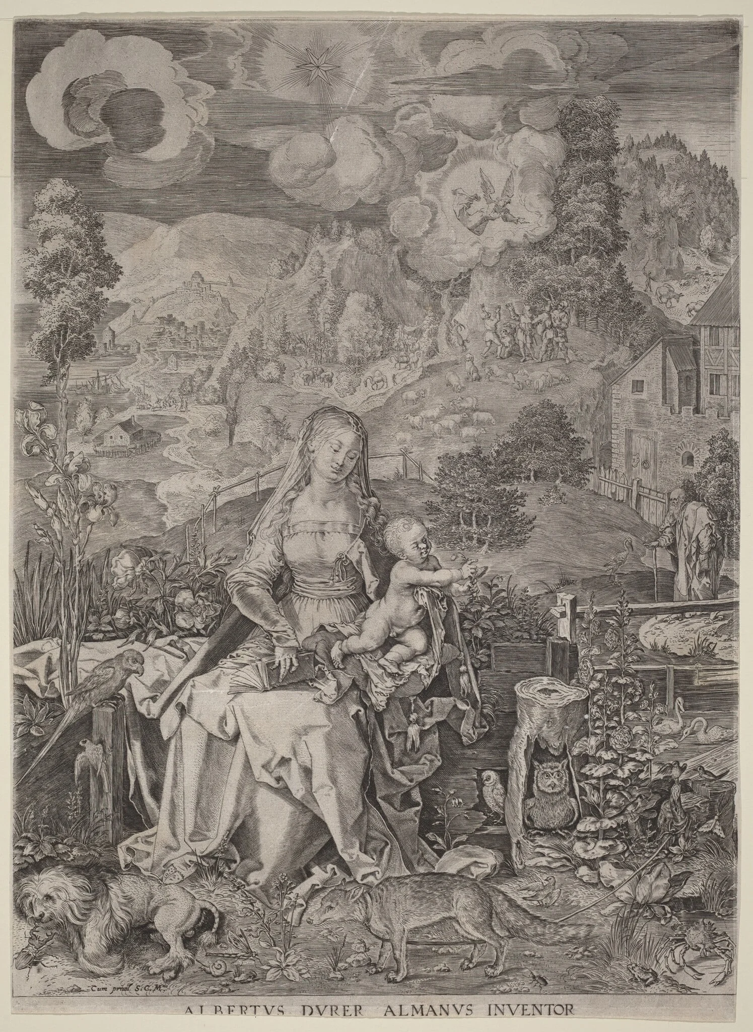 Virgin and Child in a Landscape, detail