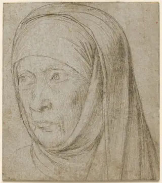 Head of an Old Woman, by Hans Holbein the Younger, 1500