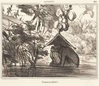 Un nouveau marius, by Honoré Daumier, ink, 1856