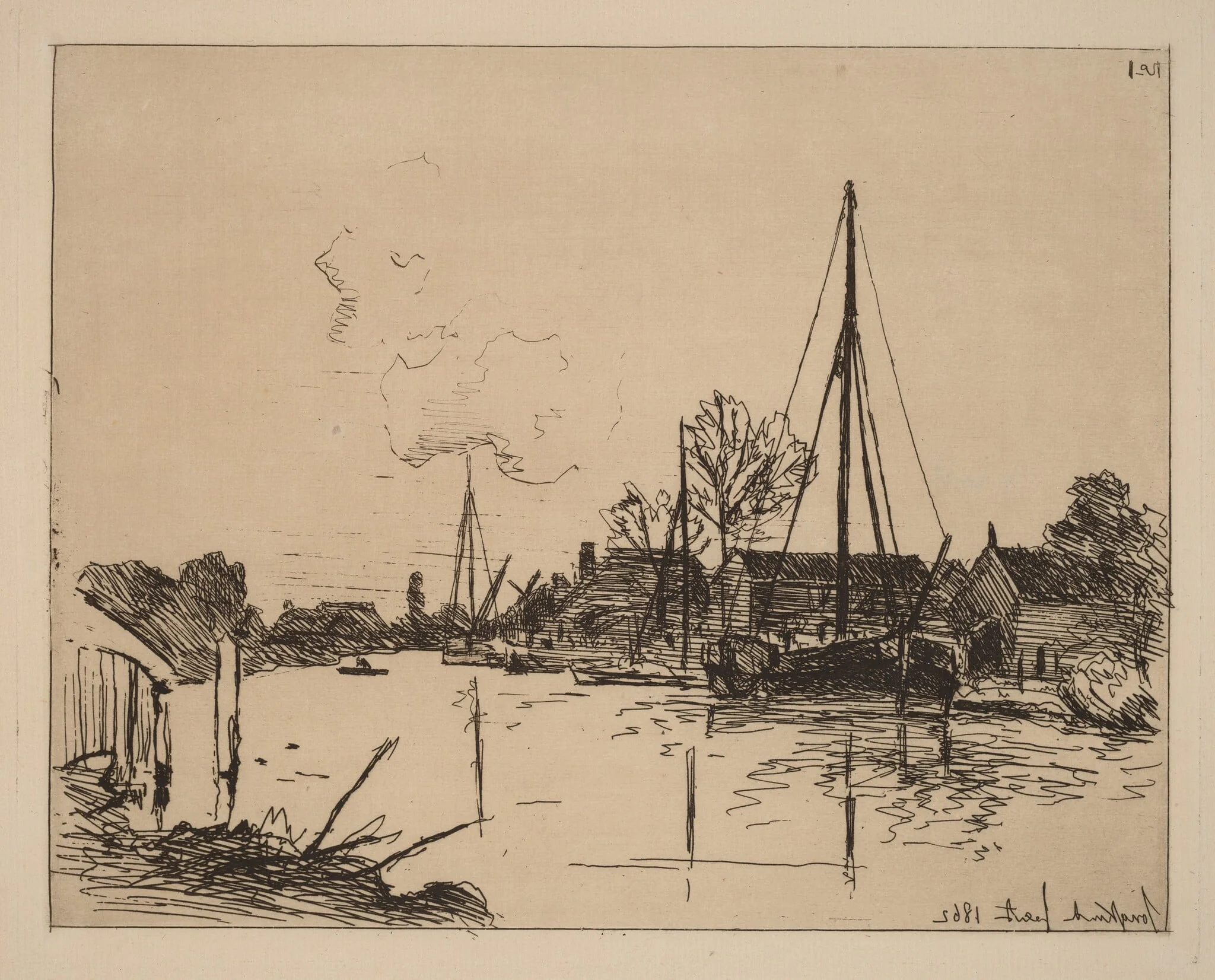 The Canal (Le Canal), detail
