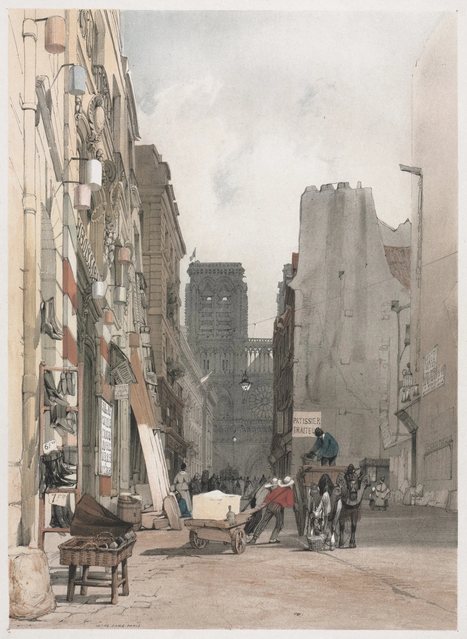 Picturesque Architecture in Paris, Ghent, Antwerp, Rouen: Nôtre Dame, Paris, detail