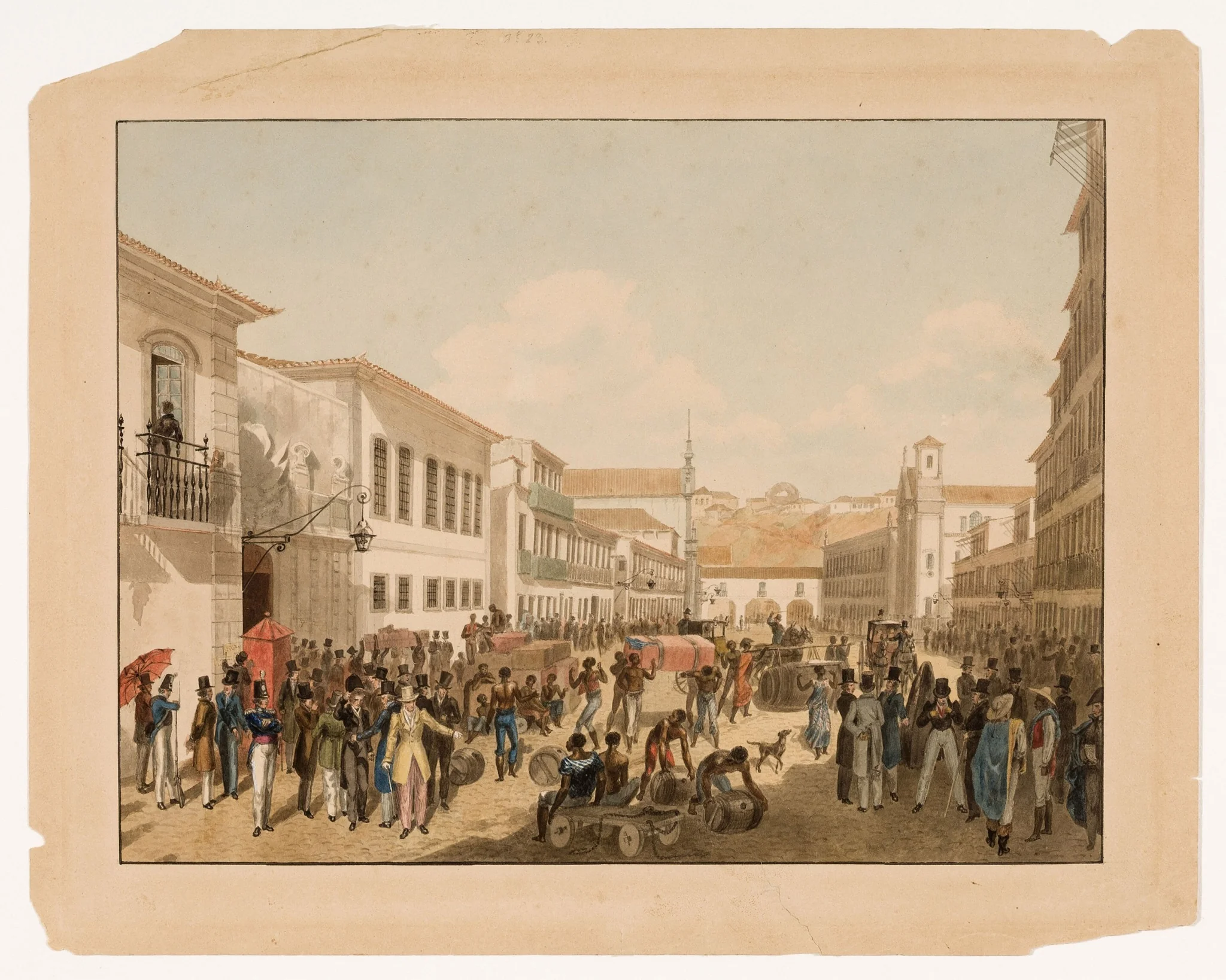 Rua Direita, Rio de Janeiro (atribuído), detail