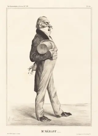 Comte Horace Sébastiani, by Honoré Daumier, ink, 1833