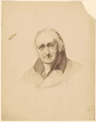 Portrait of a Man, by James Goodwyn Clonney, ink, 1838