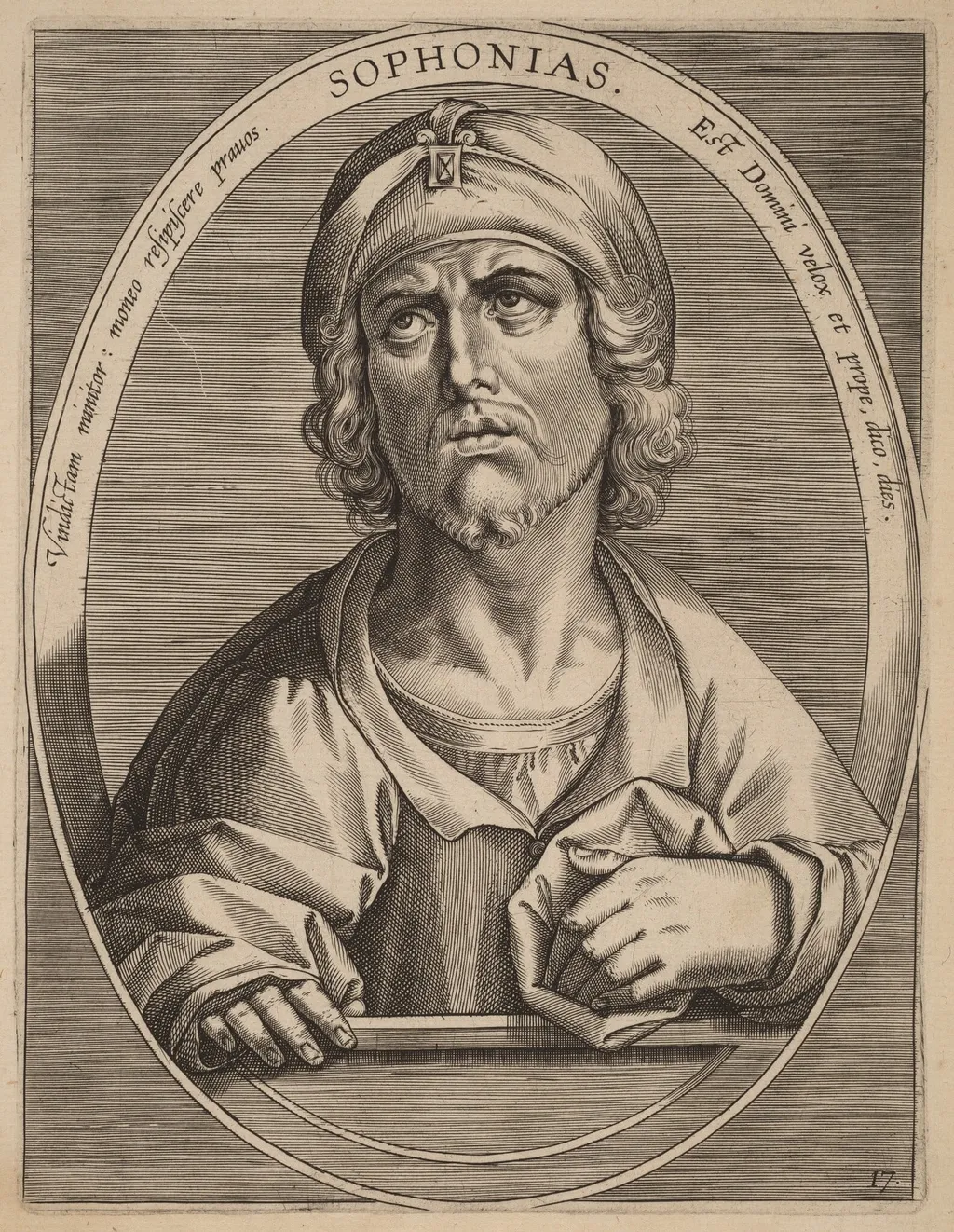 Sophonias, by Theodor Galle, ink, 1613