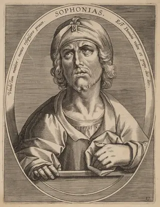 Sophonias, by Theodor Galle, ink, 1613