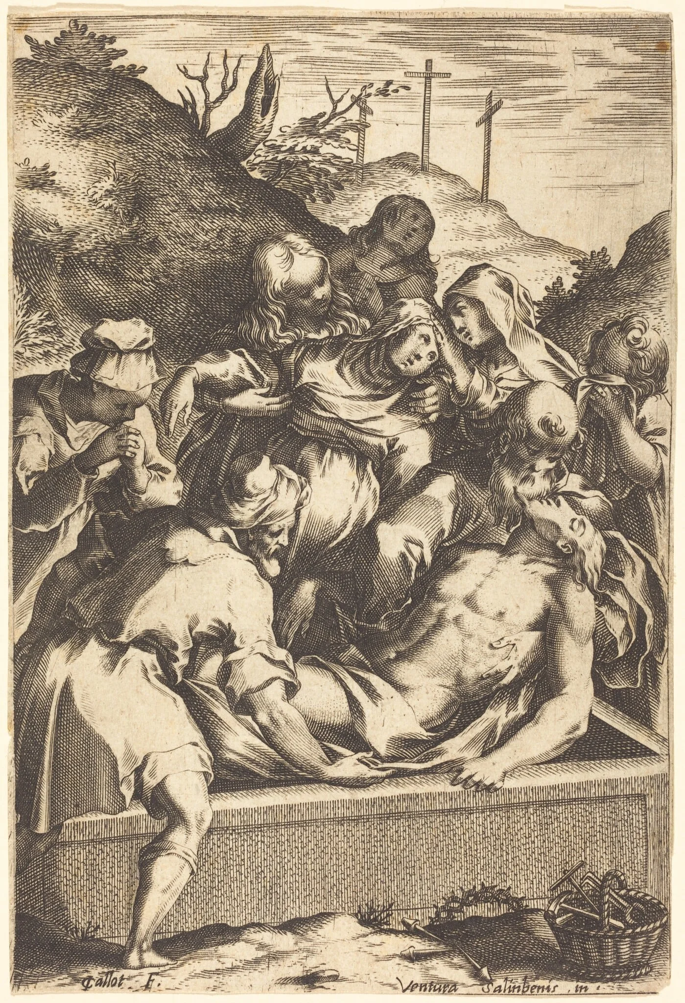 The Entombment, detail