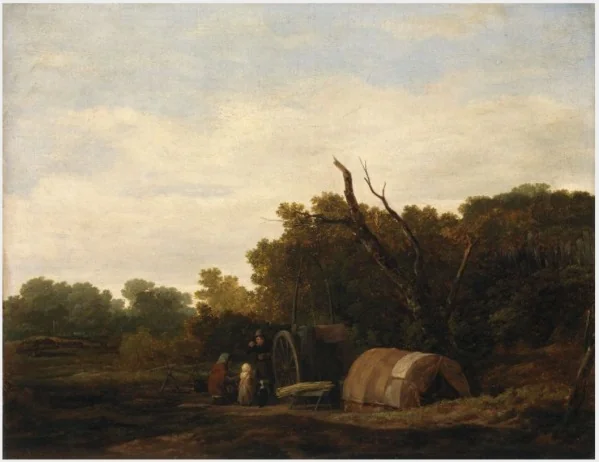 A Gypsy Encampment, detail