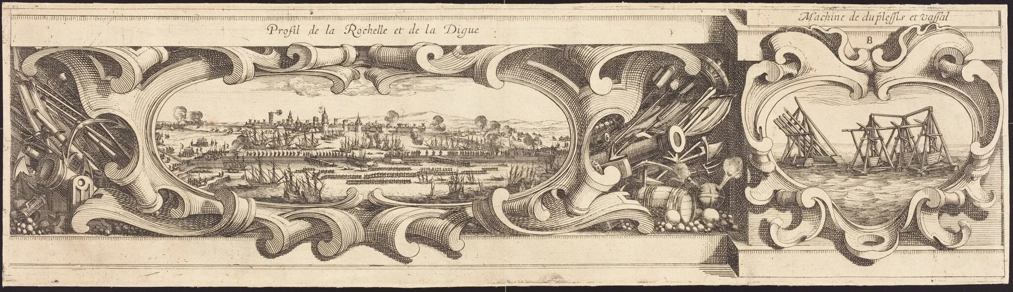 The Siege of La Rochelle [plate 16 of 16; set comprises 1952.8.97-112], detail