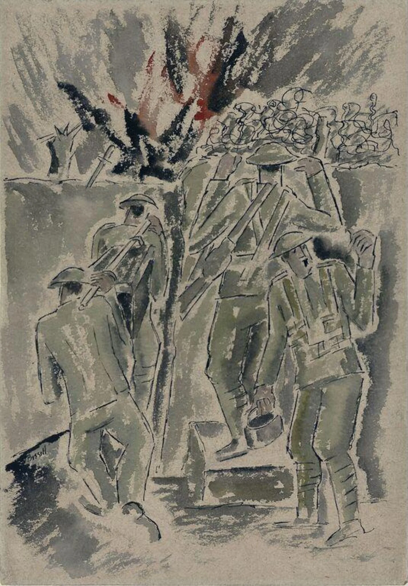 A Salient Under Fire, detail