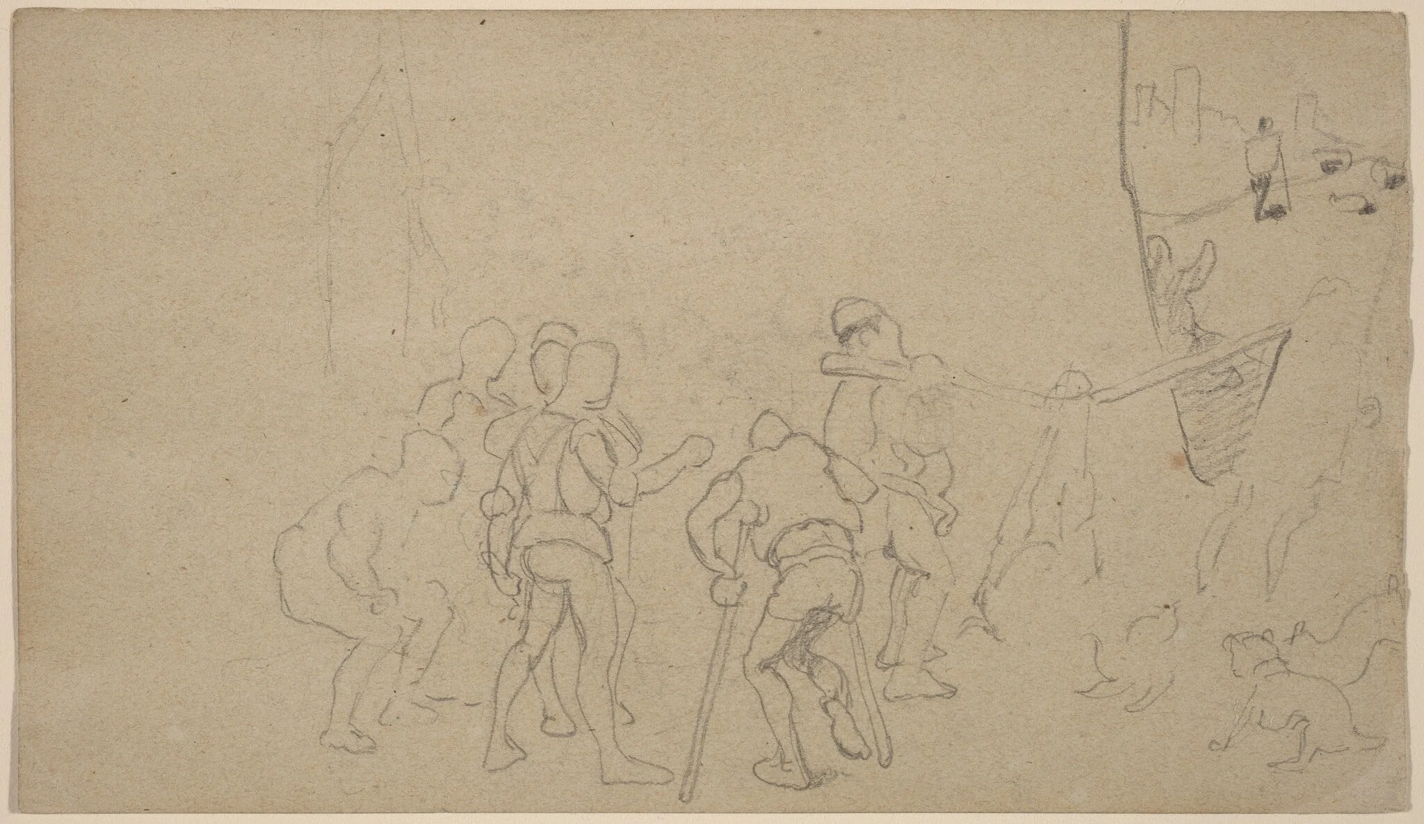 Village Scene, detail